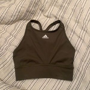 Adidas army green sports bra NWOT